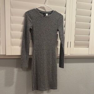 H&M Charcoal Long Sleeve Dress